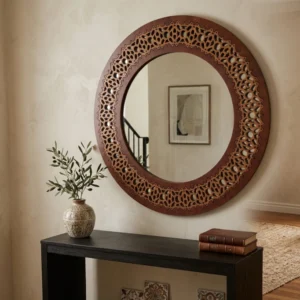 CNC Cutout Round Wall Mirror